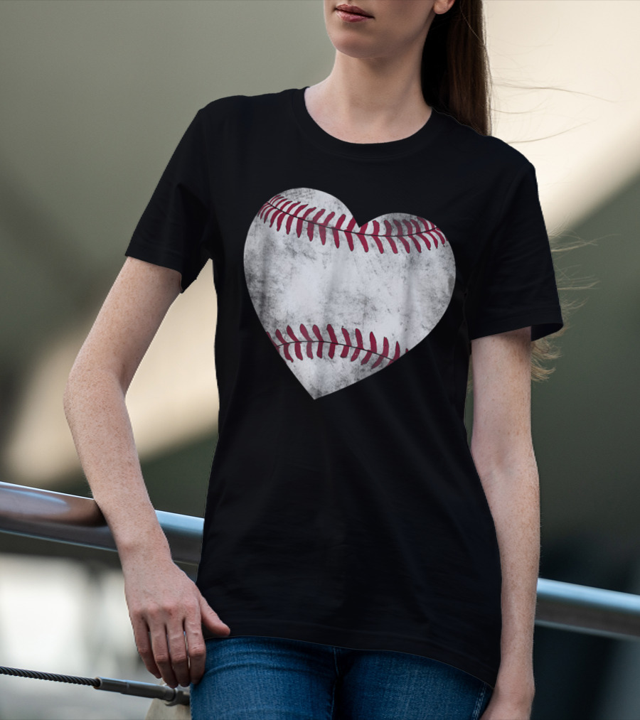 Baseball Heart Baseball And Family81 Vintage Stitching T-Shirt