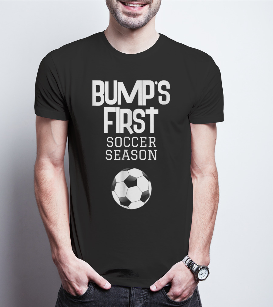 Bump's First Soccer Season New Expecting Mom To Be Soccer Ball T-Shirt