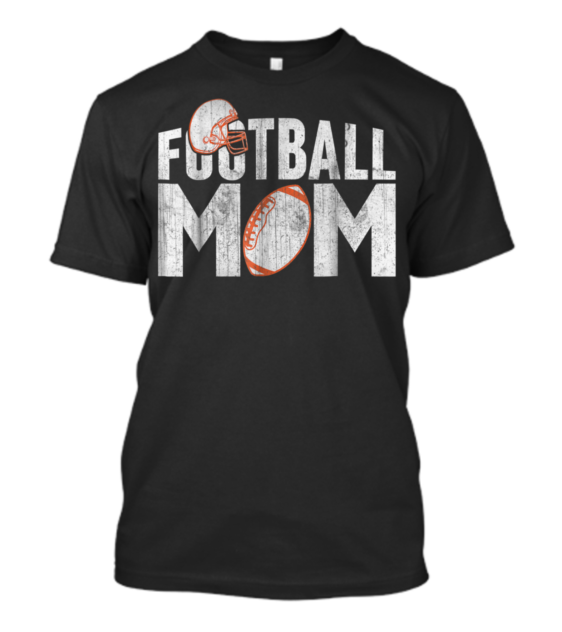 Football Mom Helmet And Ball Fan T-Shirt