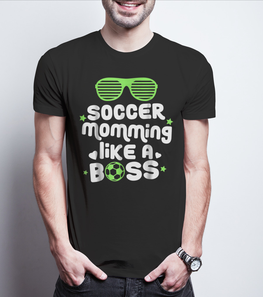 Soccer Momming Like A Boss Funny Cute Futbol Moms T-Shirt