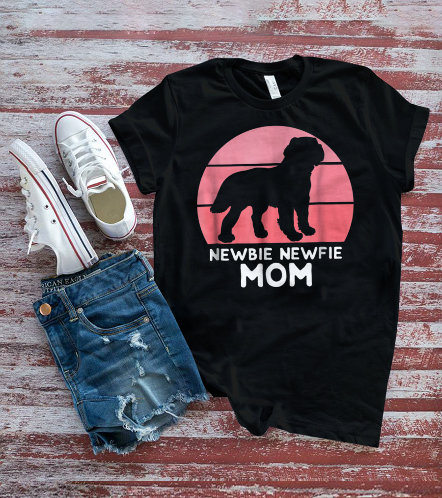 Funny Newbie Newfie Mom 74 Dog T-Shirt