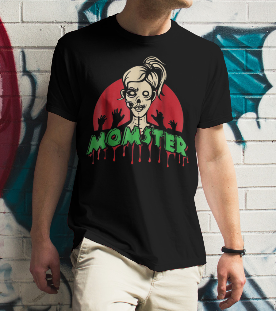 Momster Zombie Funny Parents Halloween Costume T-Shirt