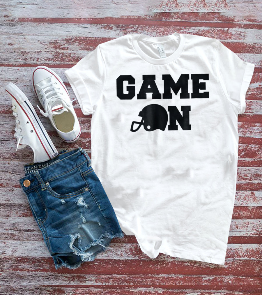 Game On Football Helmet Cute Football T-Shirt
