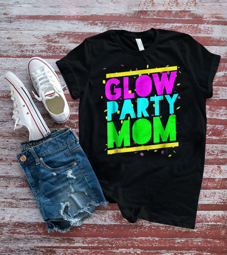 Glow Party Mom23 Celebration Neon Confetti T-Shirt