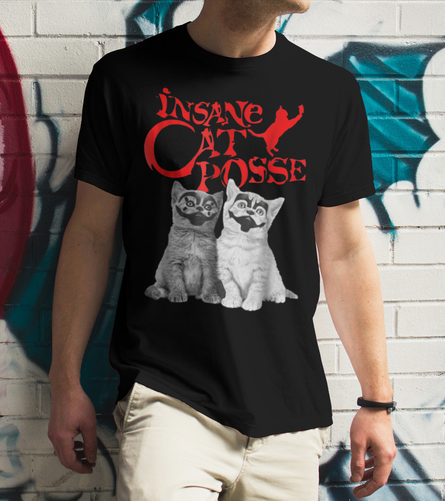 Insane Cat Posse Halloween Funny Clowns Mom Lover T-Shirt