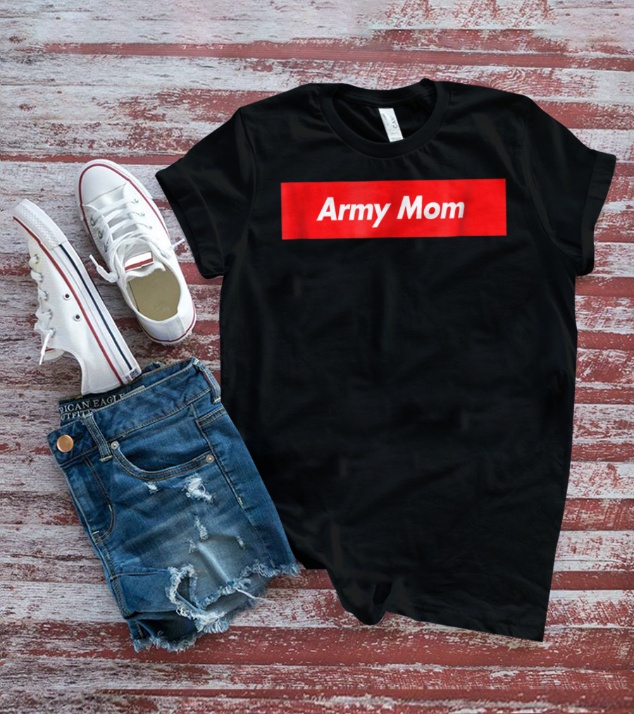 Army Mom Red Box T-Shirt