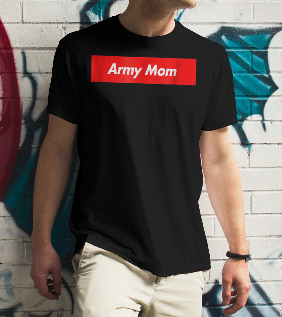 Army Mom Red Box T-Shirt