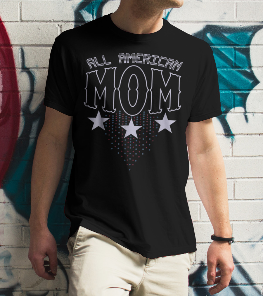 All American Mom Stars And Sequins T-Shirt