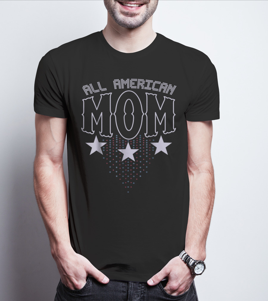 All American Mom Stars And Sequins T-Shirt