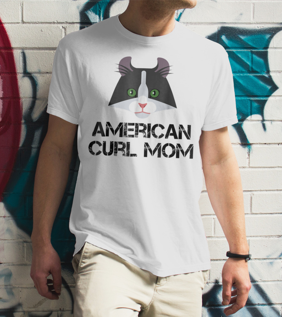 American Curl Mom Cat Lover T-Shirt