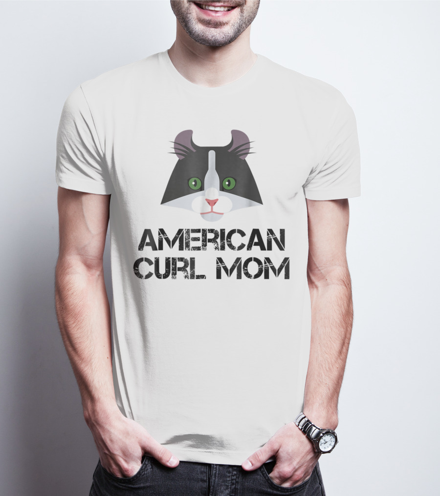 American Curl Mom Cat Lover T-Shirt