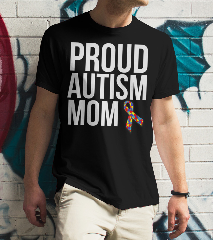 Proud Autism Mom Puzzle T-Shirt