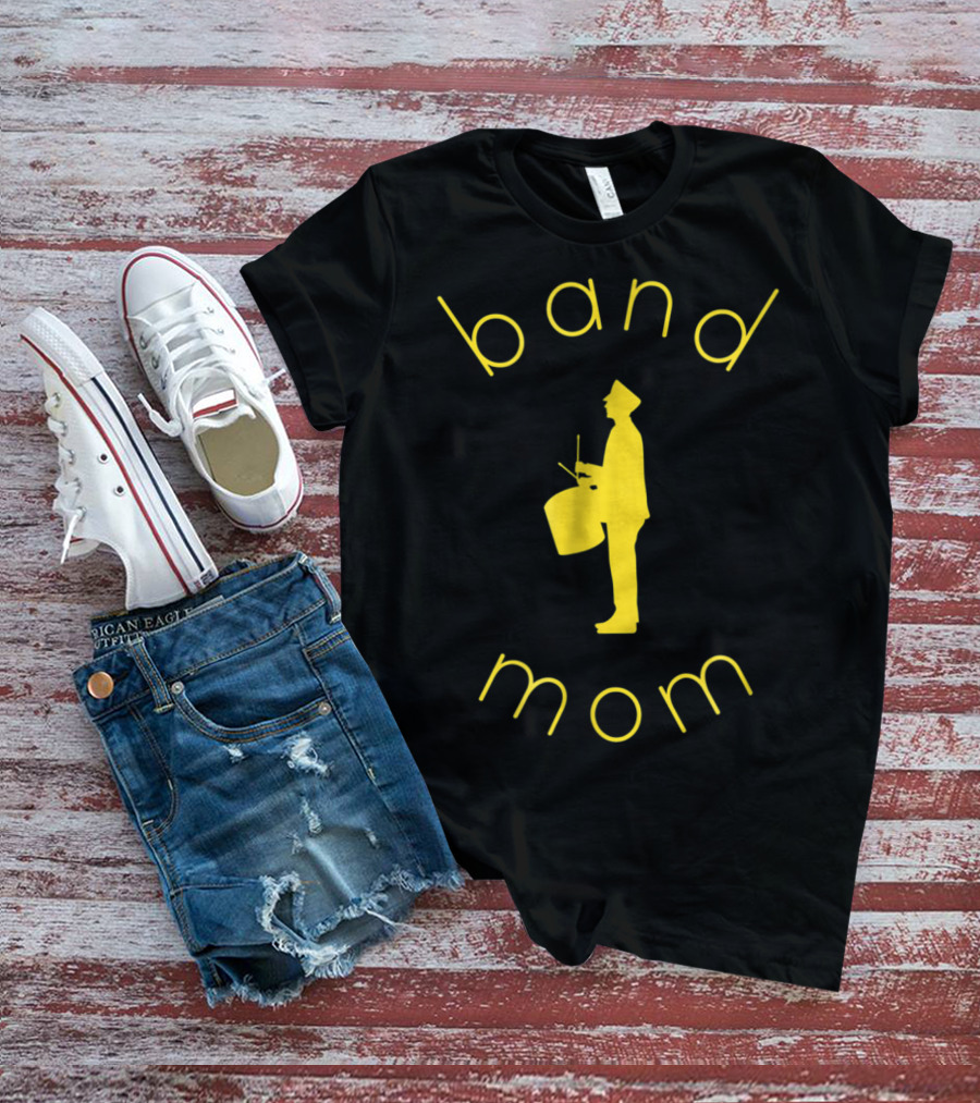 Band Mom School Colors Marching Band Parent T-Shirt