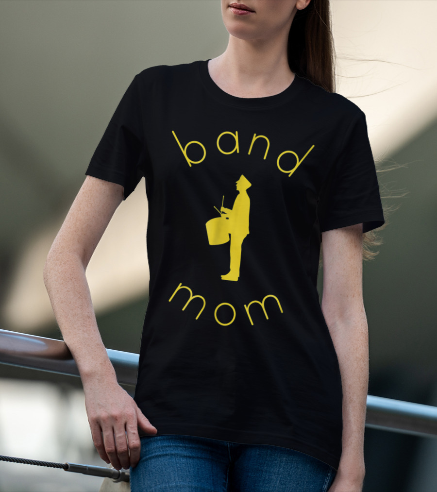 Band Mom School Colors Marching Band Parent T-Shirt