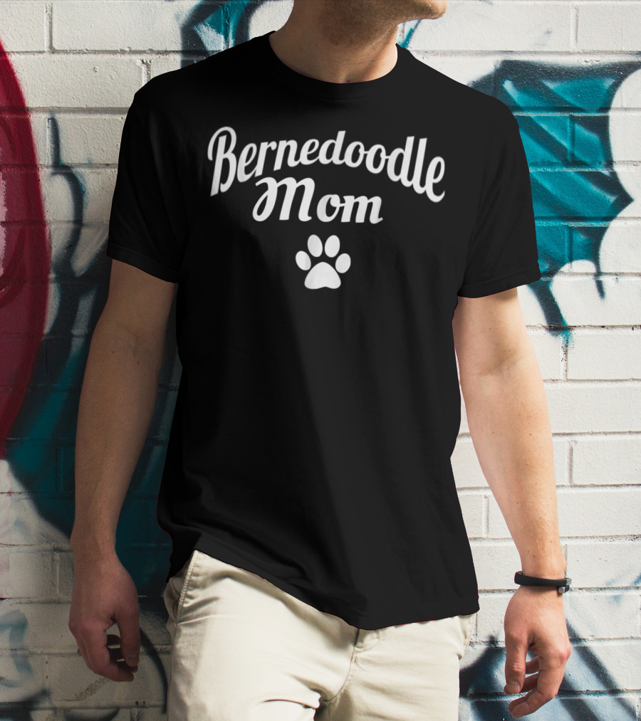 Bernedoodle Mom Paw Prints T-Shirt