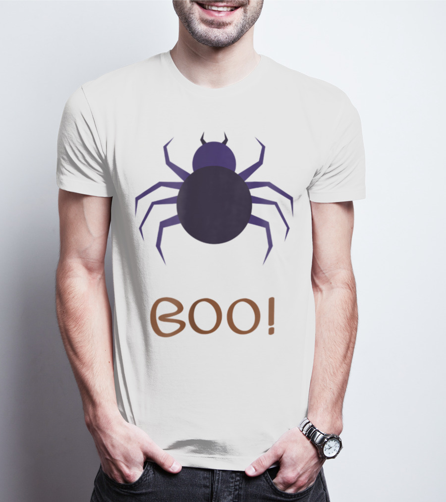 BOO Halloween Spider Design For Mom Sister Boyfriend Girl T-Shirt