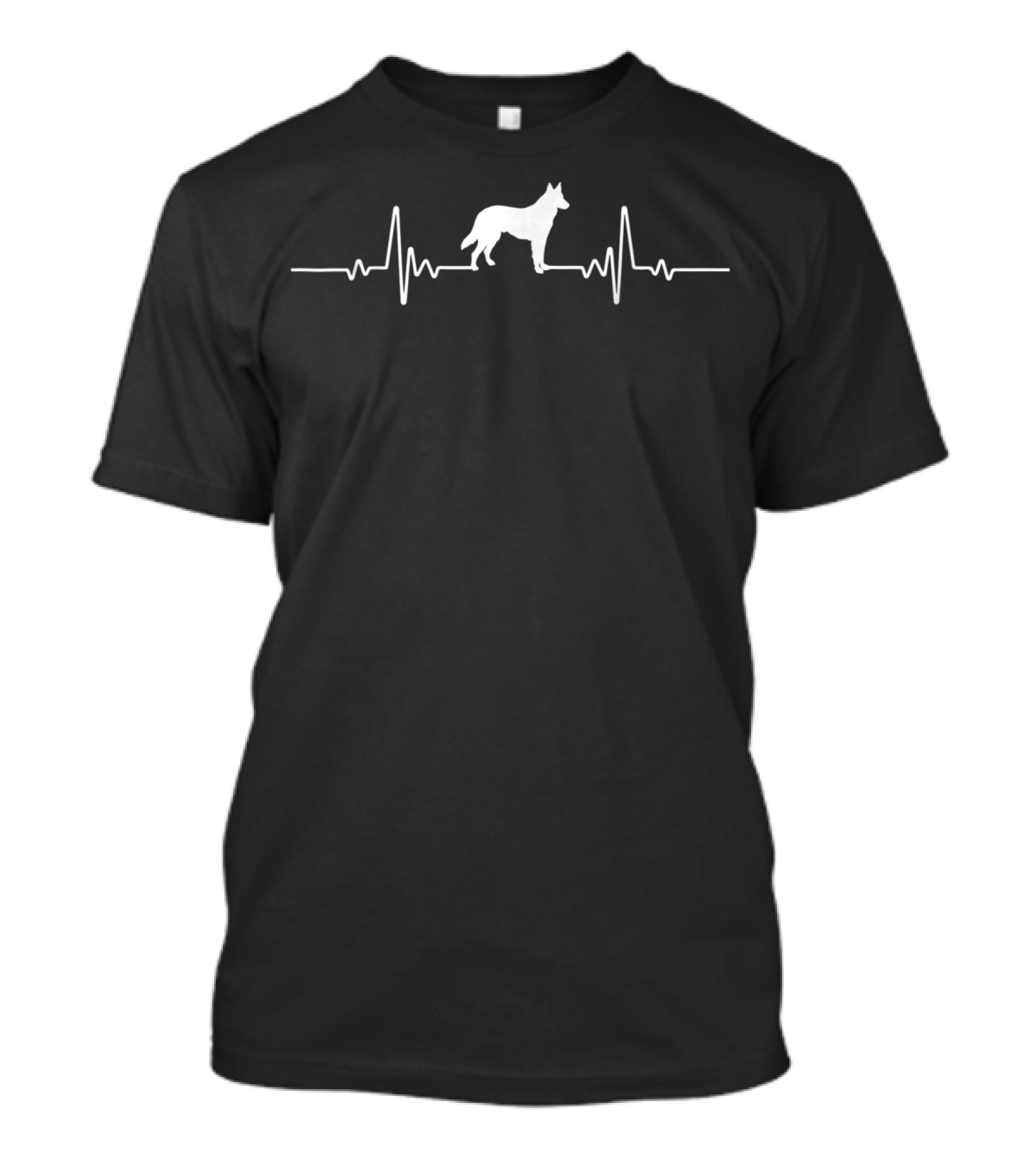 Blue Heeler Heartbeat Line Dog T-Shirt