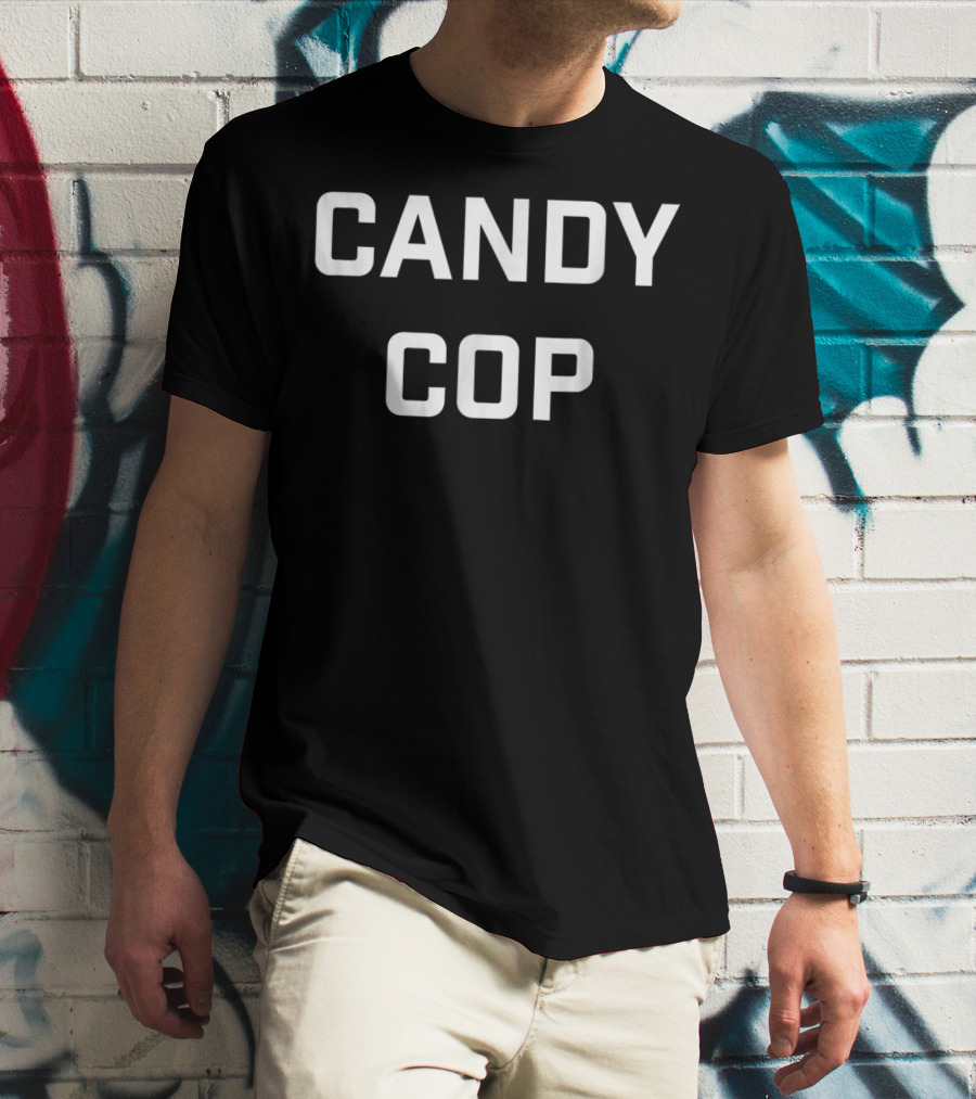 Candy Cop Funny Halloween For Mom Or Dad T-Shirt