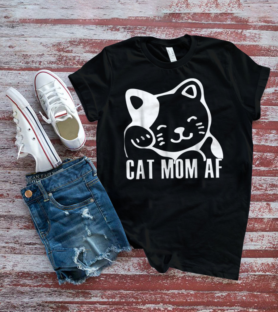 Cat Mom AF Clothing43 Playful Cat T-Shirt