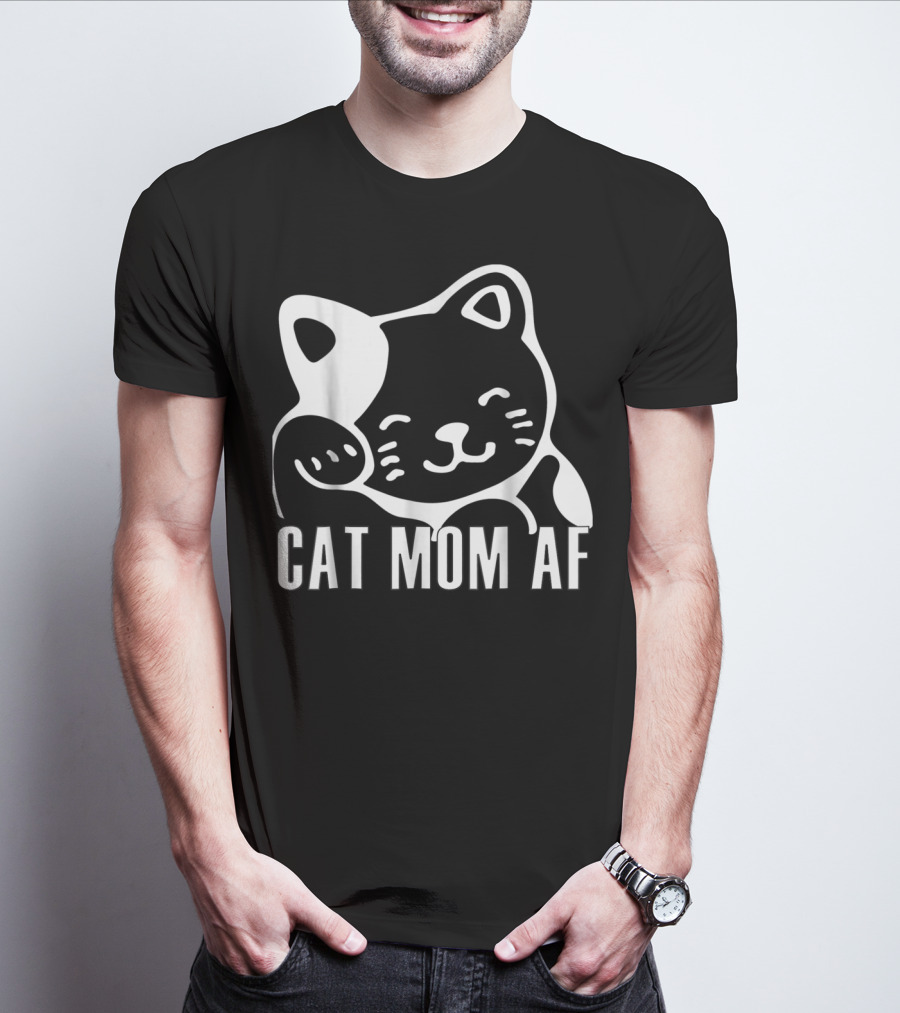 Cat Mom AF Clothing43 Playful Cat T-Shirt