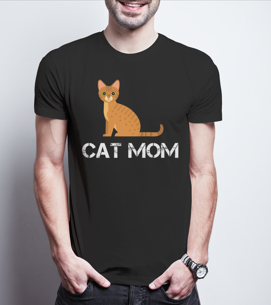 Cat Mom Cat Owner Cartoon Cat T-Shirt