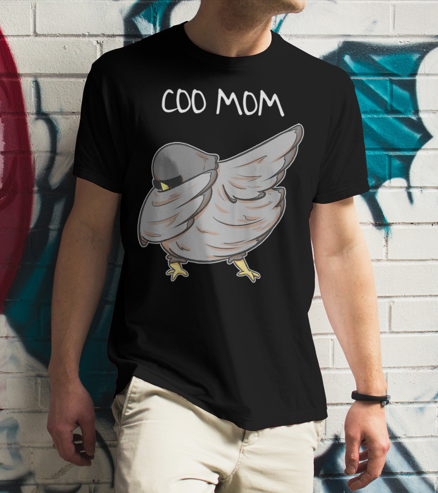 Coo Mom Pigeon Funny Cool Bird Pun Dabbing T-Shirt