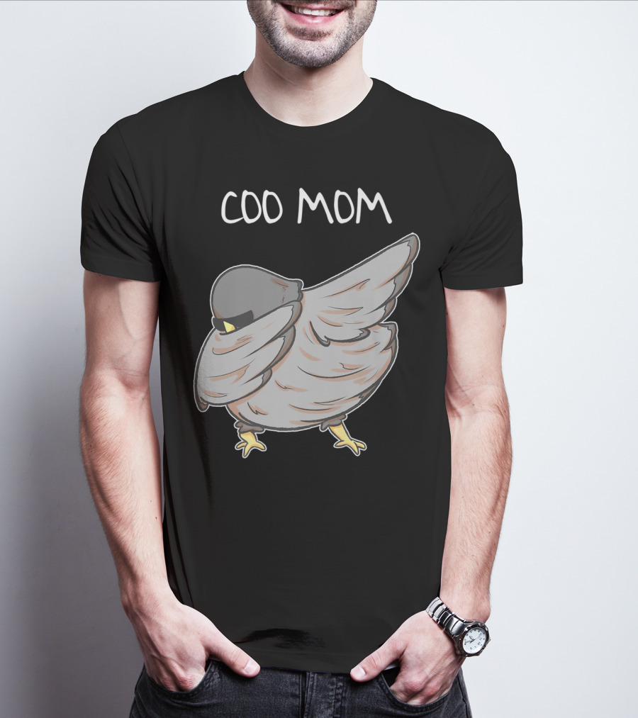 Coo Mom Pigeon Funny Cool Bird Pun Dabbing T-Shirt