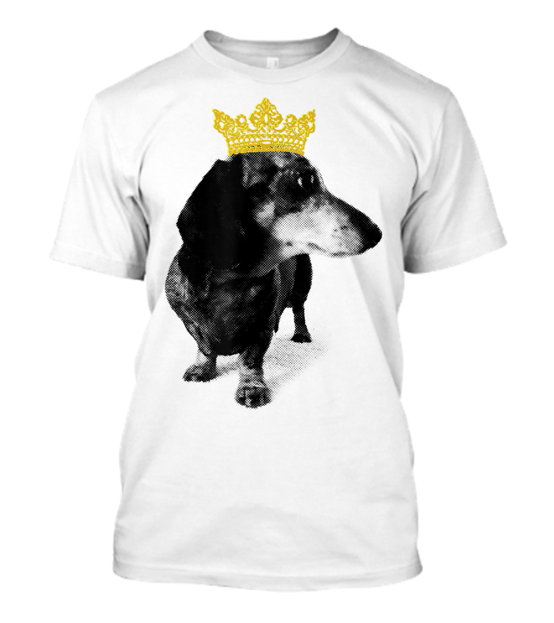 Cute Dachshund Princess With Golden Crown T-Shirt