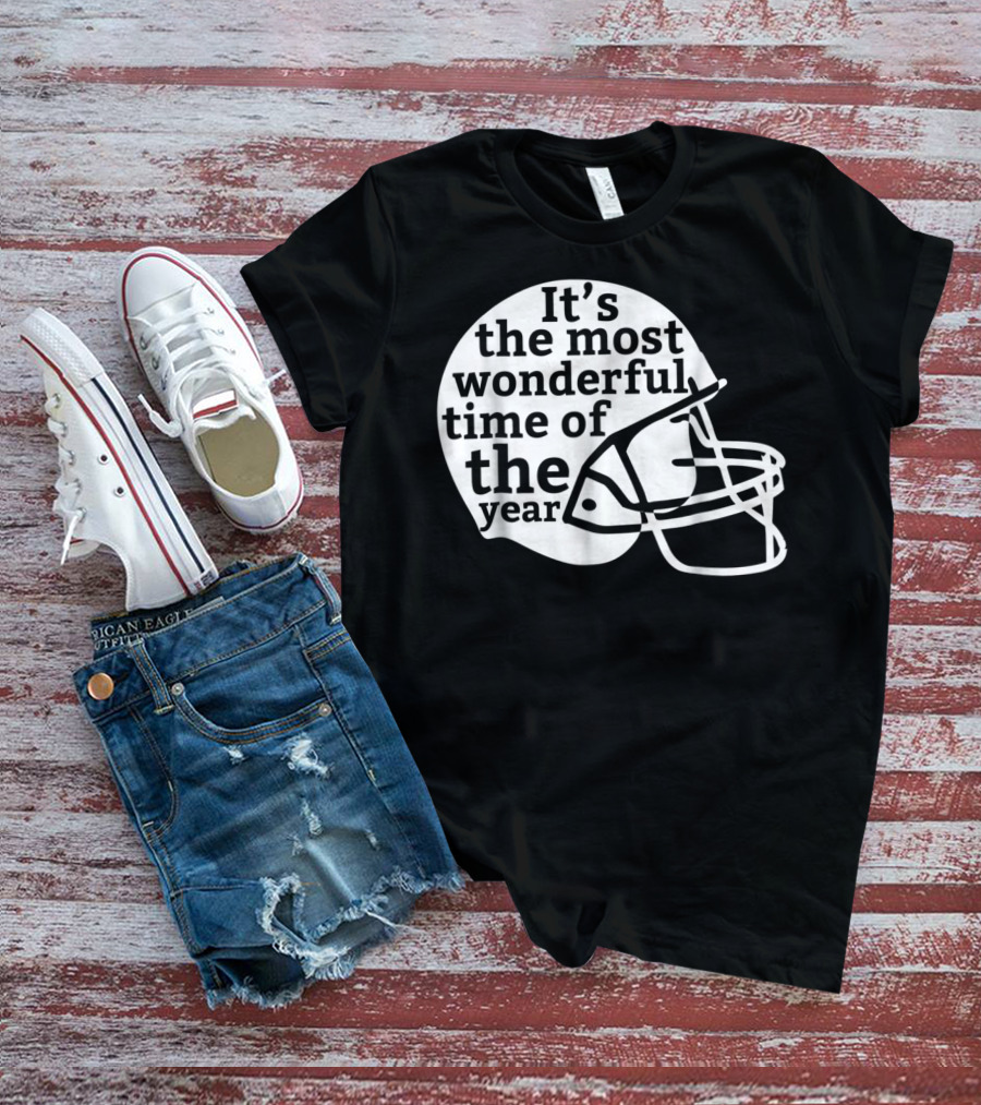 It's The Most Wonderful Time Of The Year Football Helmet T-Shirt