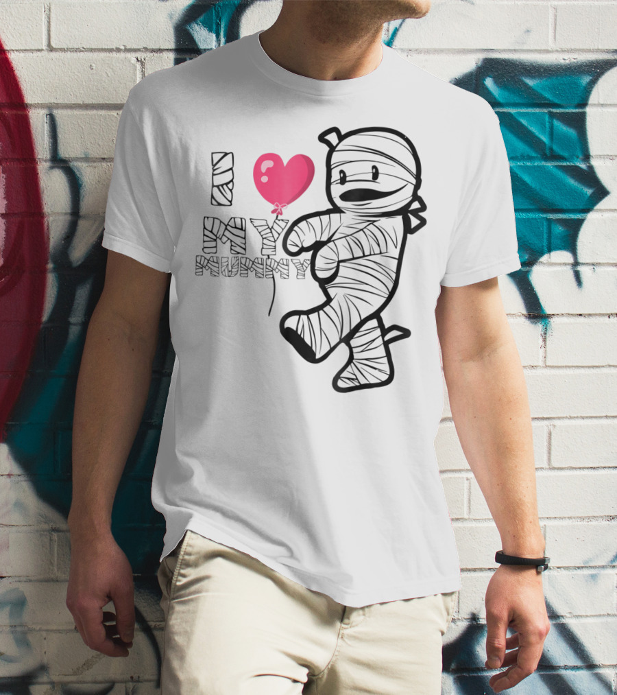 I Love My Mummy Cute Heart Balloon T-Shirt