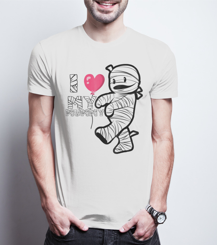 I Love My Mummy Cute Heart Balloon T-Shirt