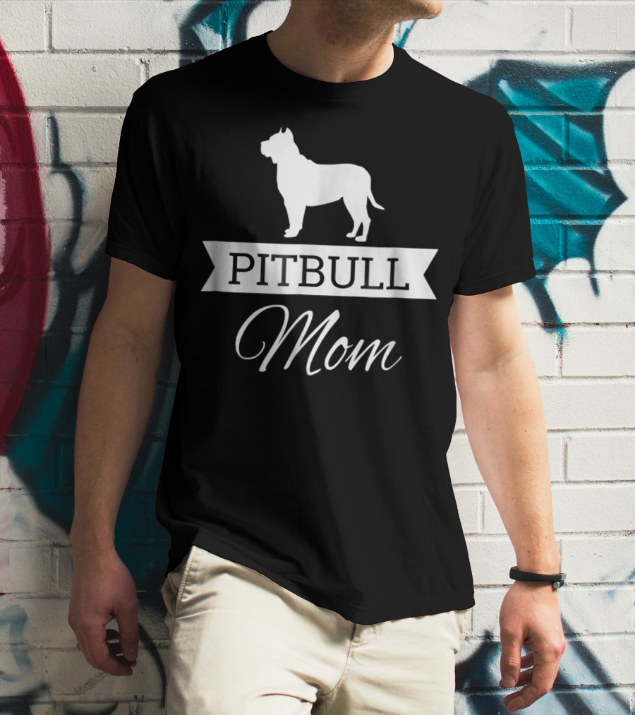 Pitbull Mom Dog T-Shirt