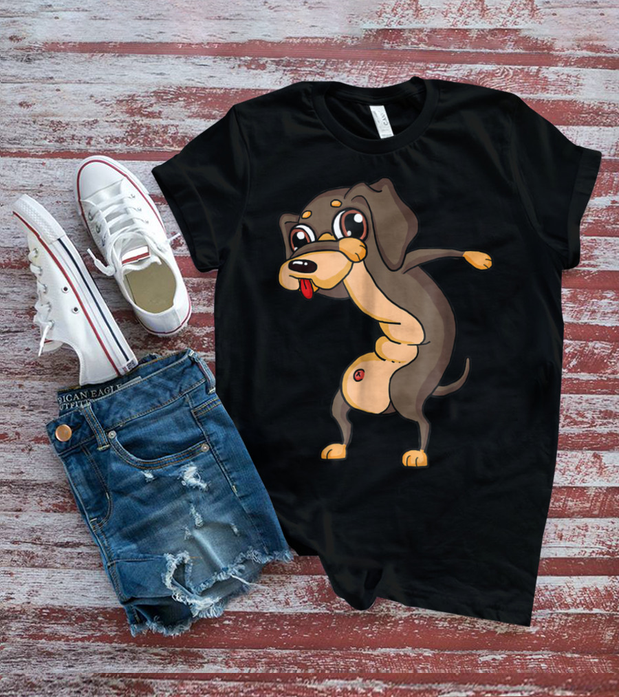 Dabbing Dachshund Doxie Dog Funny31 T-Shirt