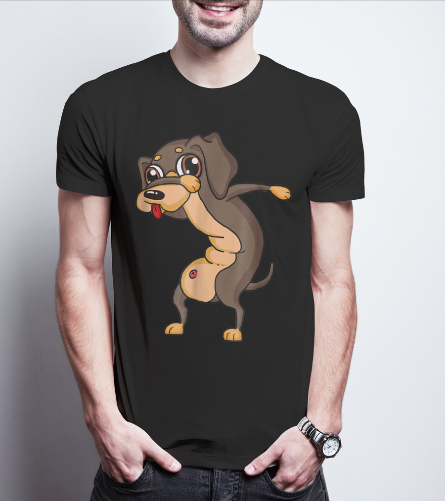 Dabbing Dachshund Doxie Dog Funny31 T-Shirt