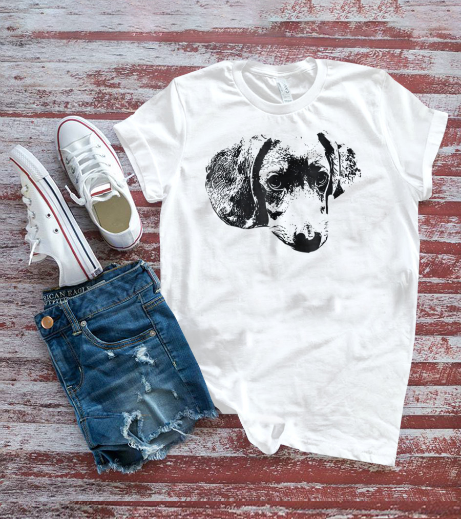 Dachshund Face Dog Mom Dad T-Shirt