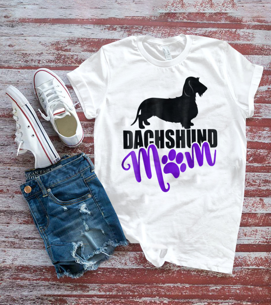Dachshund Mom Wirehair Paw T-Shirt