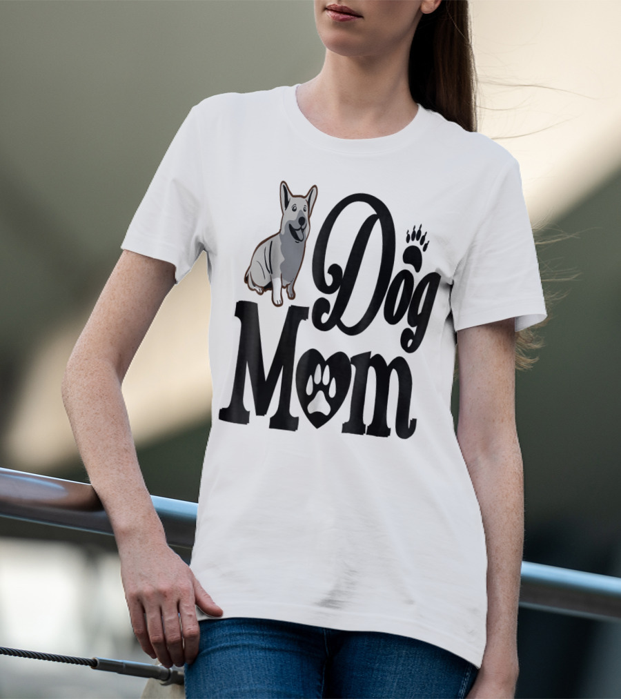 Dog Mom Paw Print German Shepherd T-Shirt