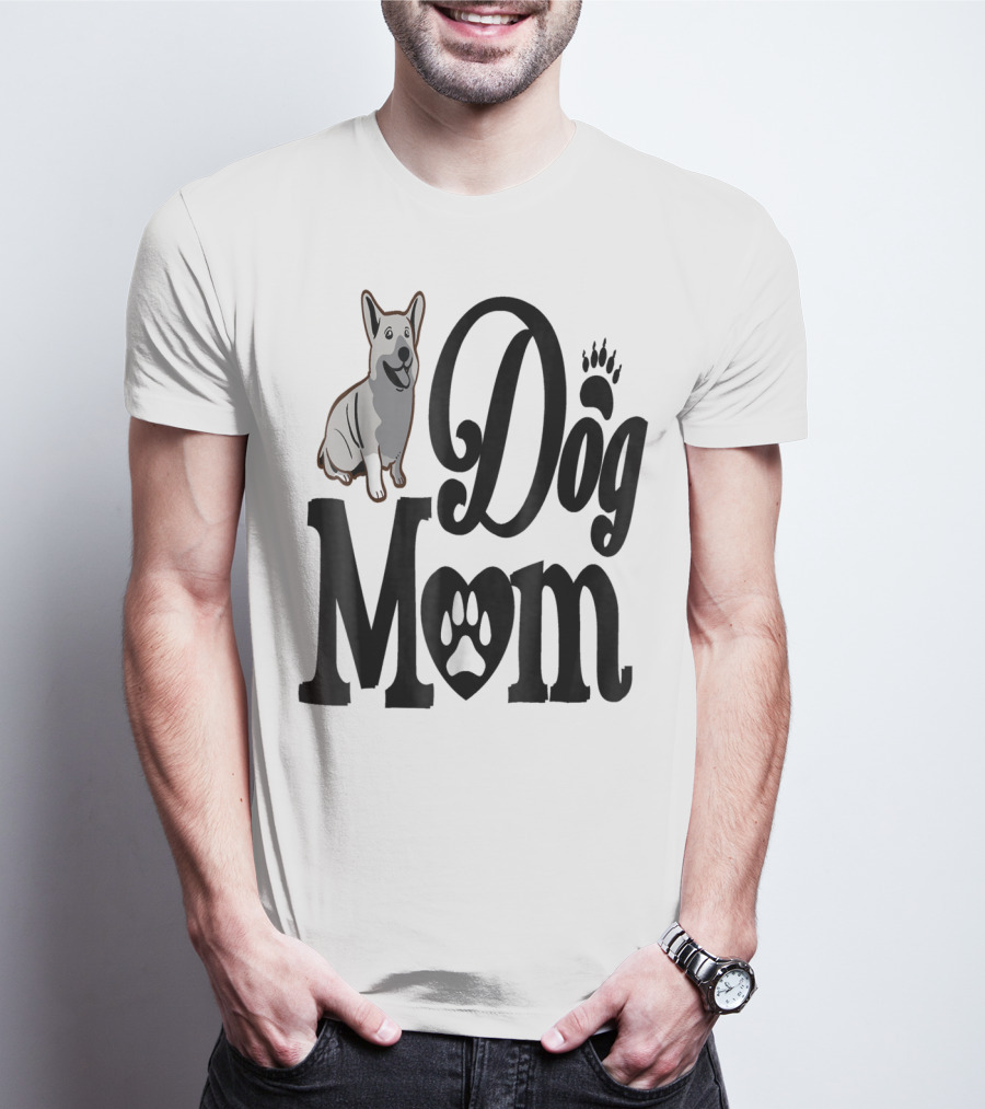 Dog Mom Paw Print German Shepherd T-Shirt