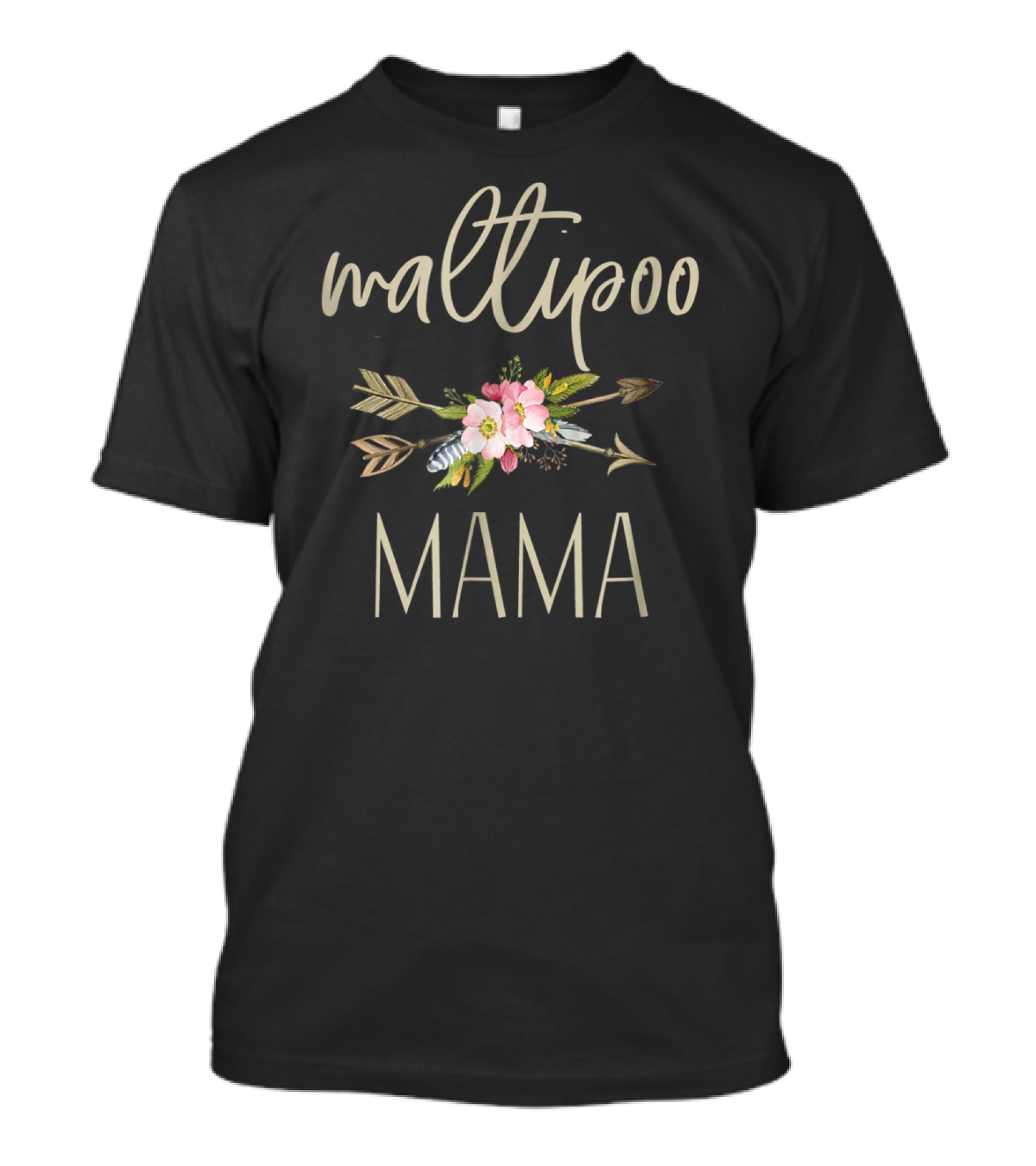 Maltipoo Mama Floral Arrow T-Shirt