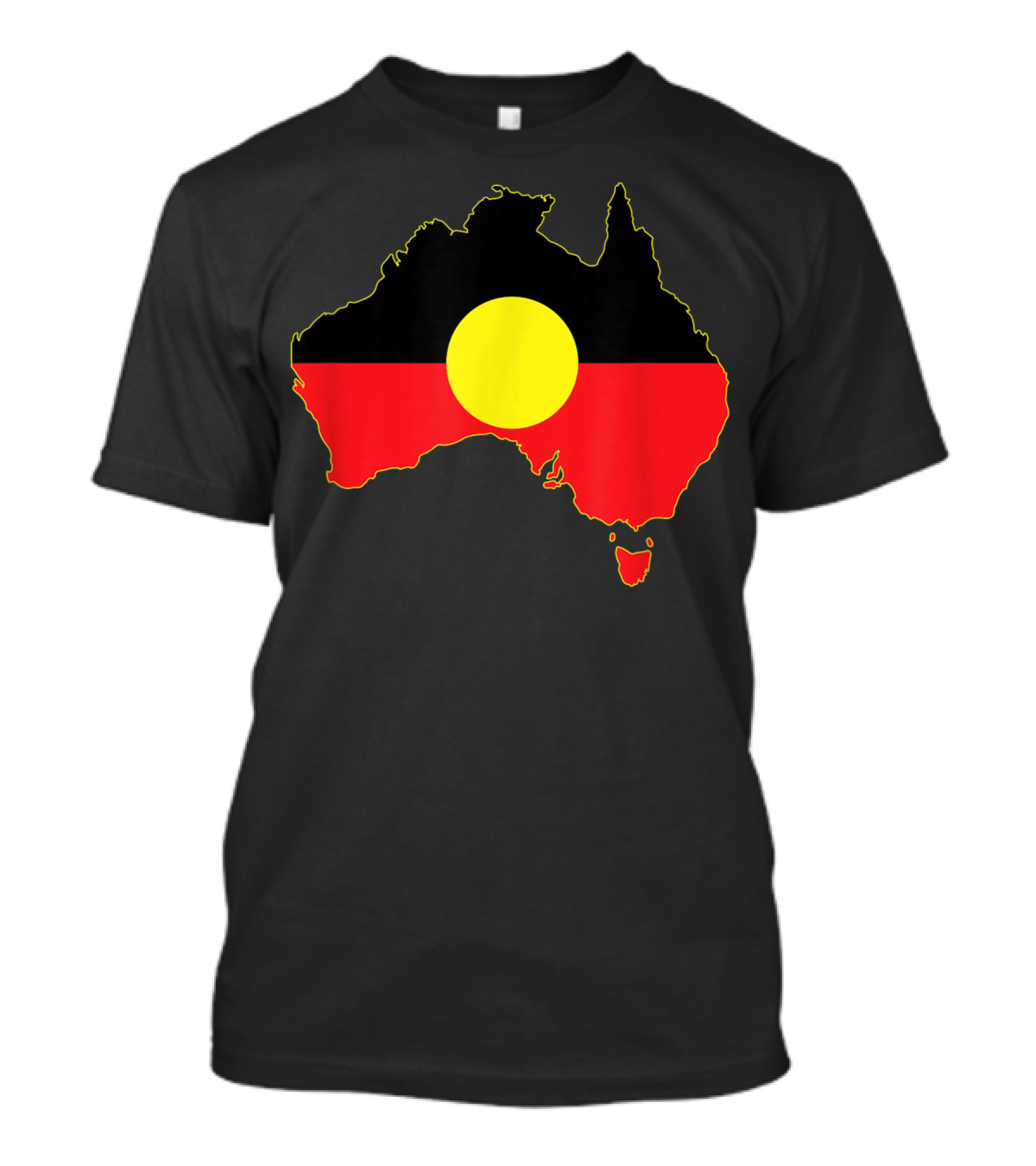 Aboriginal Flag Incorporated Map Of Australia T-Shirt
