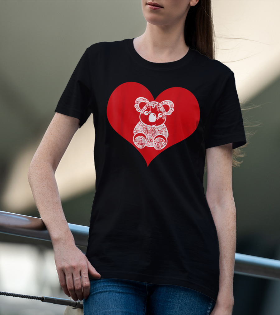 Valentines Day Koala Love Heart Adorable Bear T-Shirt