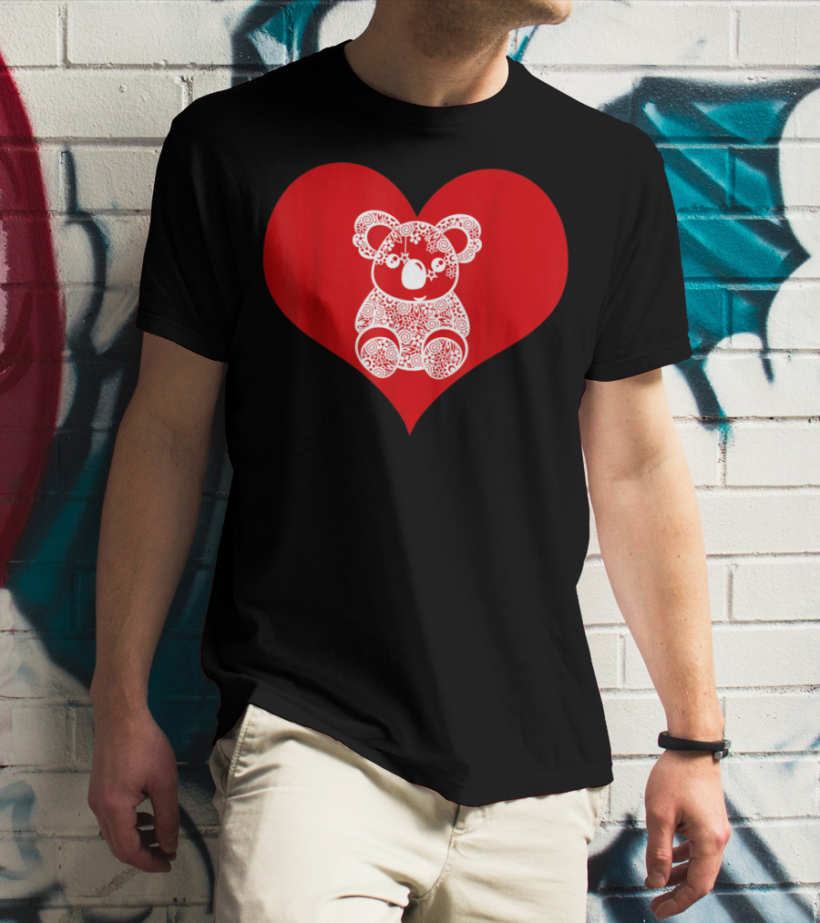 Valentines Day Koala Love Heart Adorable Bear T-Shirt