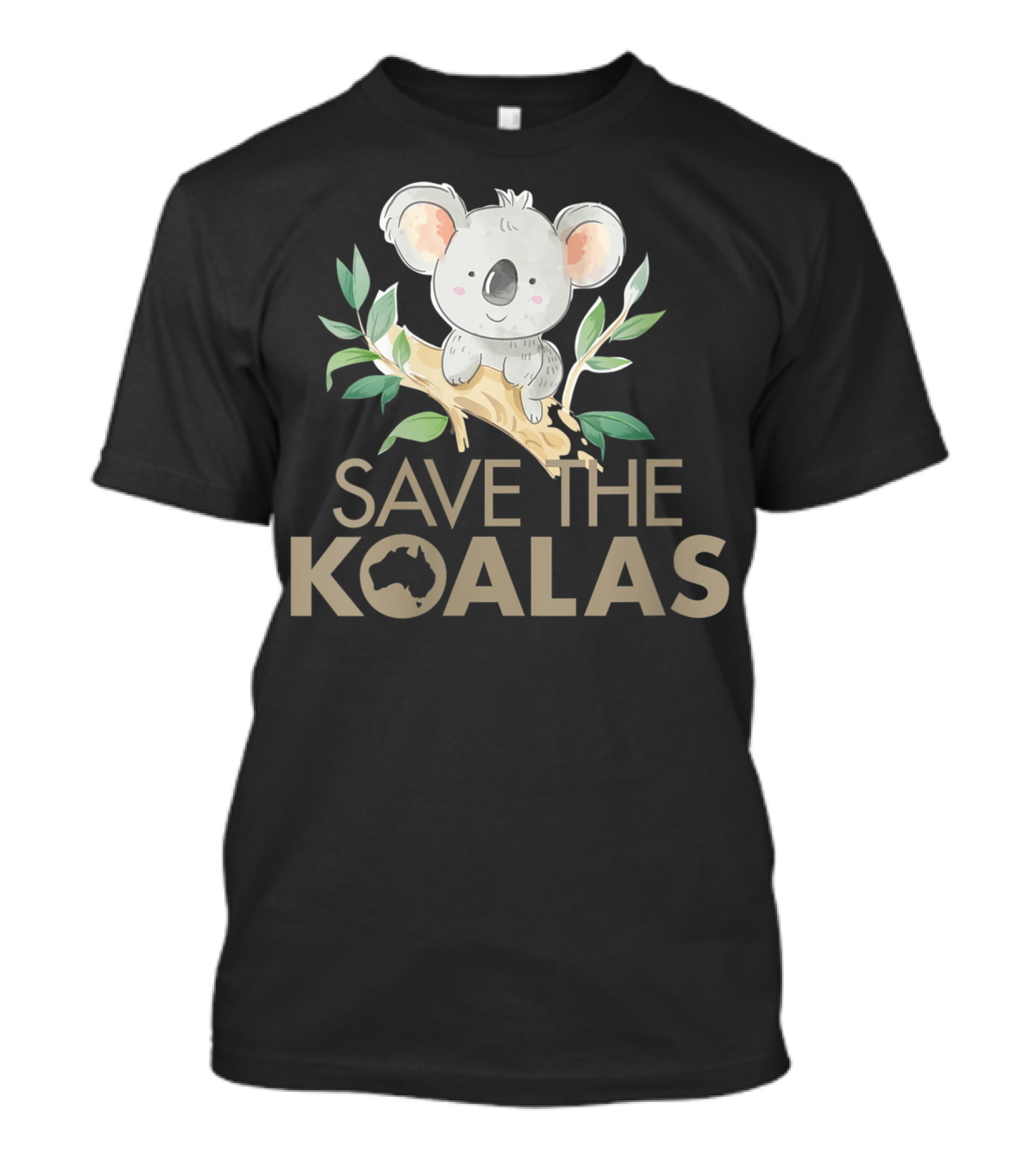 Save The Koalas Cute Bear Lovers Australia Branch T-Shirt