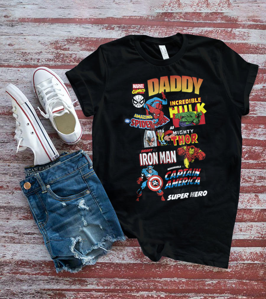 Marvel Comics Daddy You Are Our Super Hero Father's Day Avengers T-Shirt