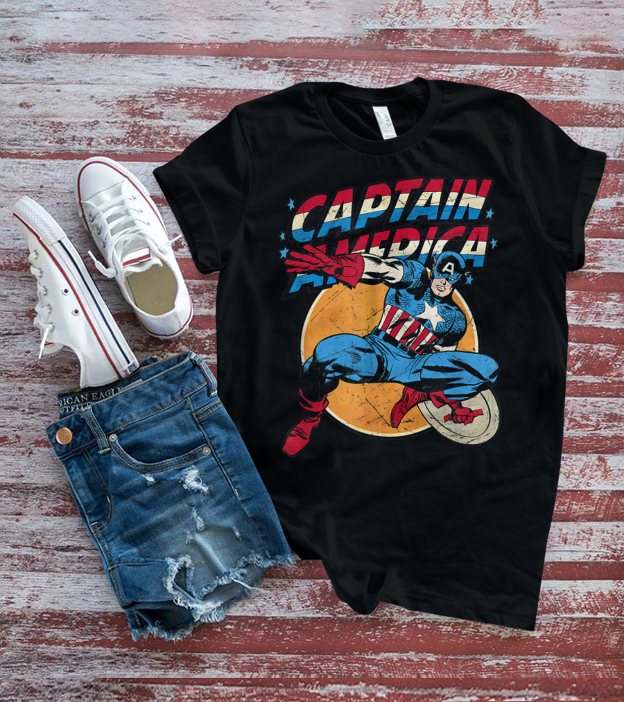 Captain America Marvel Avengers Shield T-Shirt