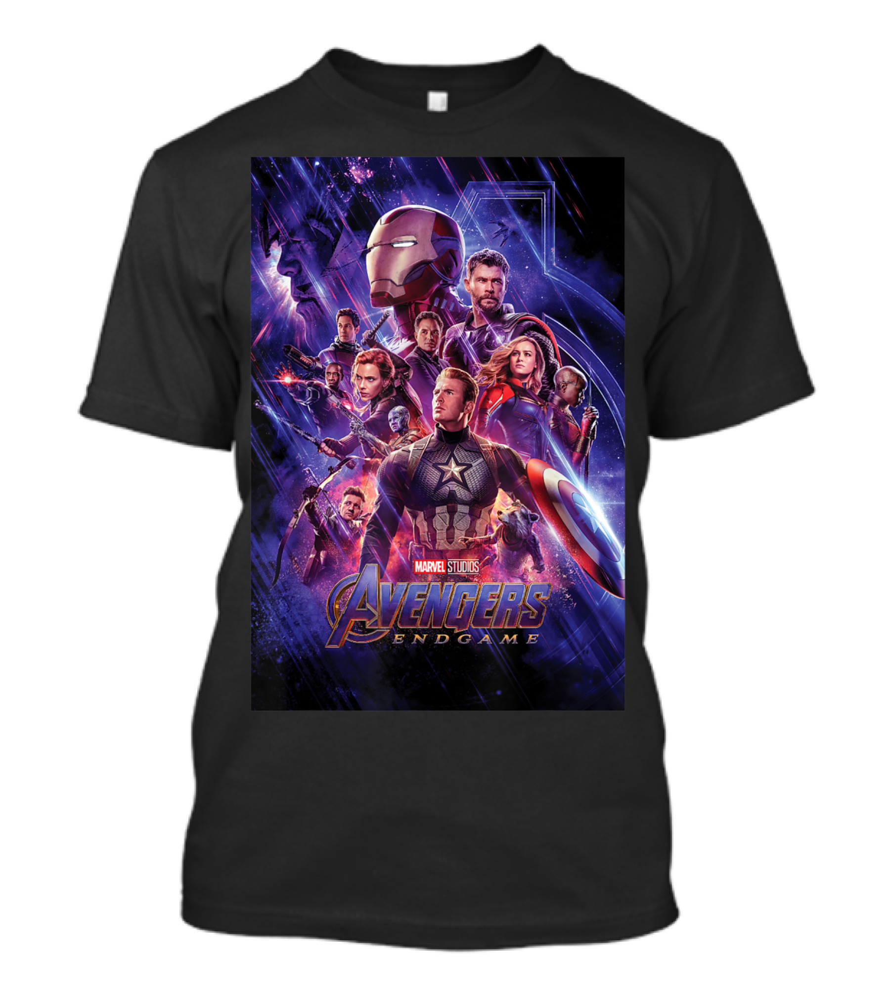 Marvel Studios Avengers Endgame Space Group Captain America Iron Man T-Shirt