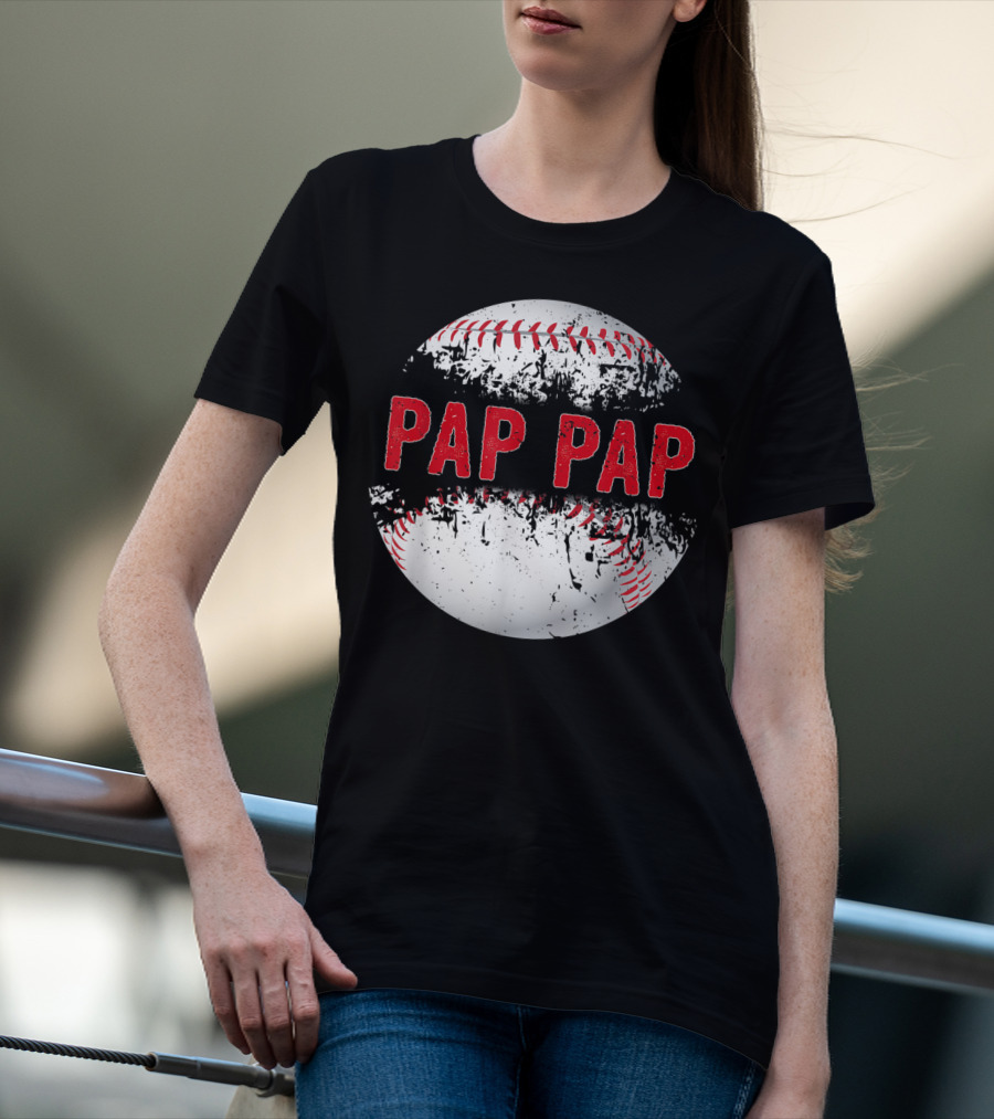 Pap Pap Baseball Softball Lover Father's Day T-Shirt