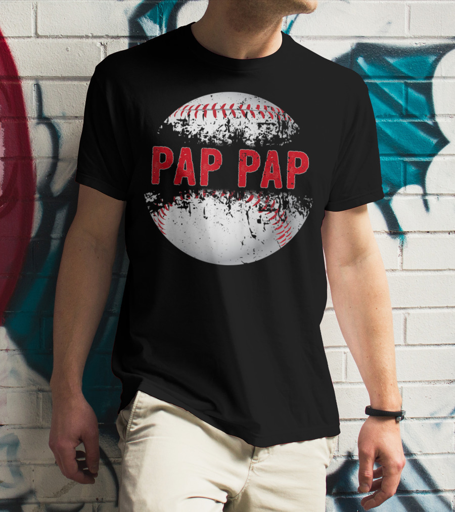 Pap Pap Baseball Softball Lover Father's Day T-Shirt