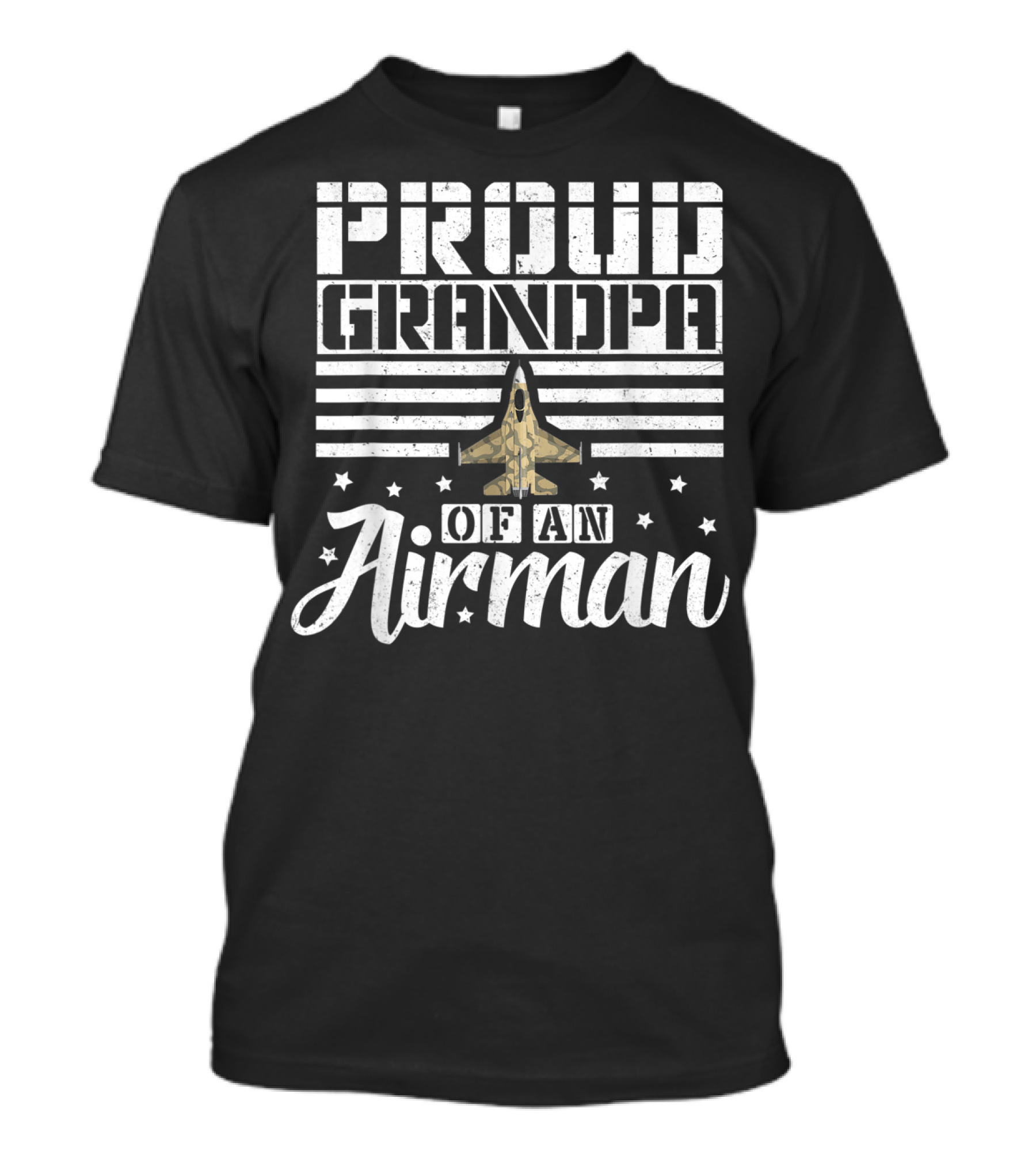 Proud Grandpa Of An Airman Military Jet Stars T-Shirt