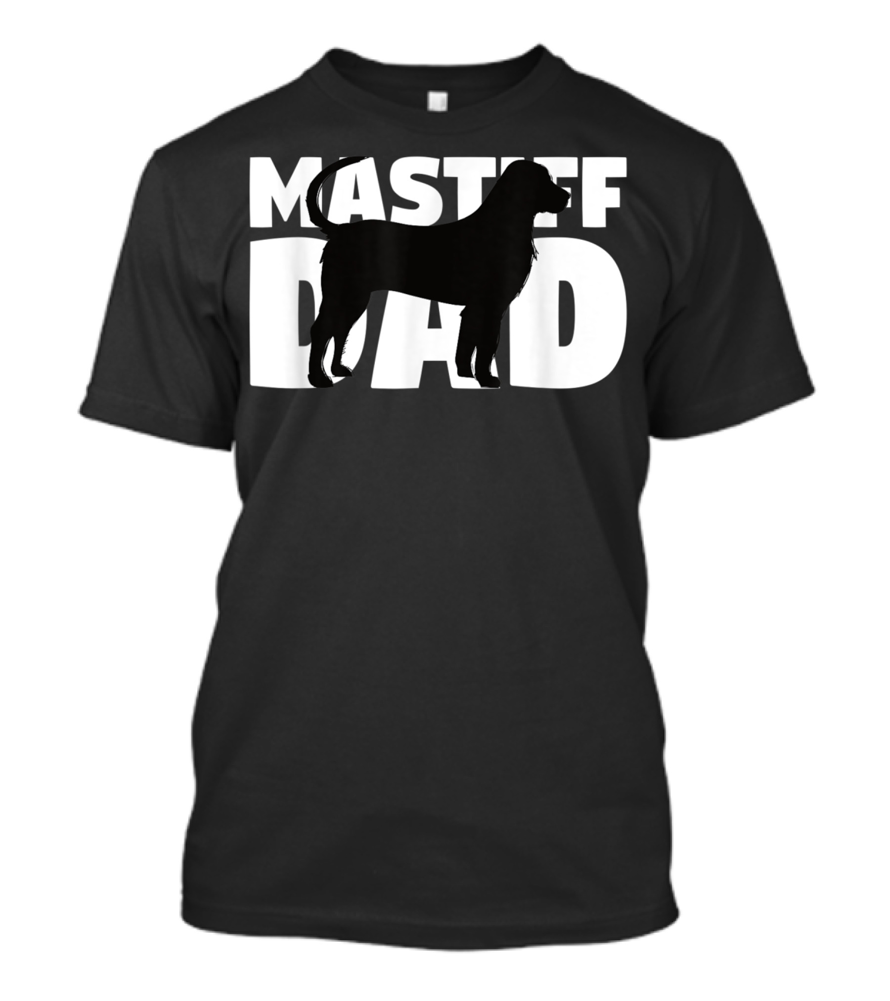 Mastiff Dad Silhouette Design Father's Day T-Shirt